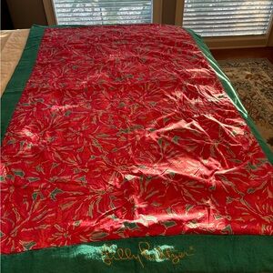 Lilly Pulitzer Pink and Teal Throw Blanket / Beach Towel